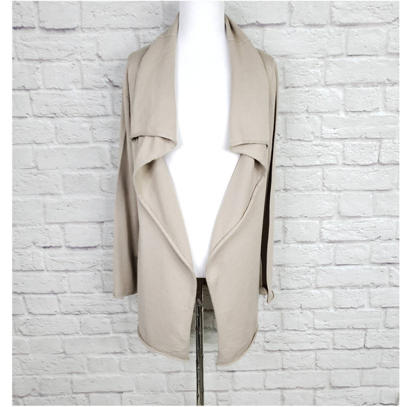 Alice + Olivia Sweaters - Alice + Olivia Tan Cashmere Waterfall Cardigan